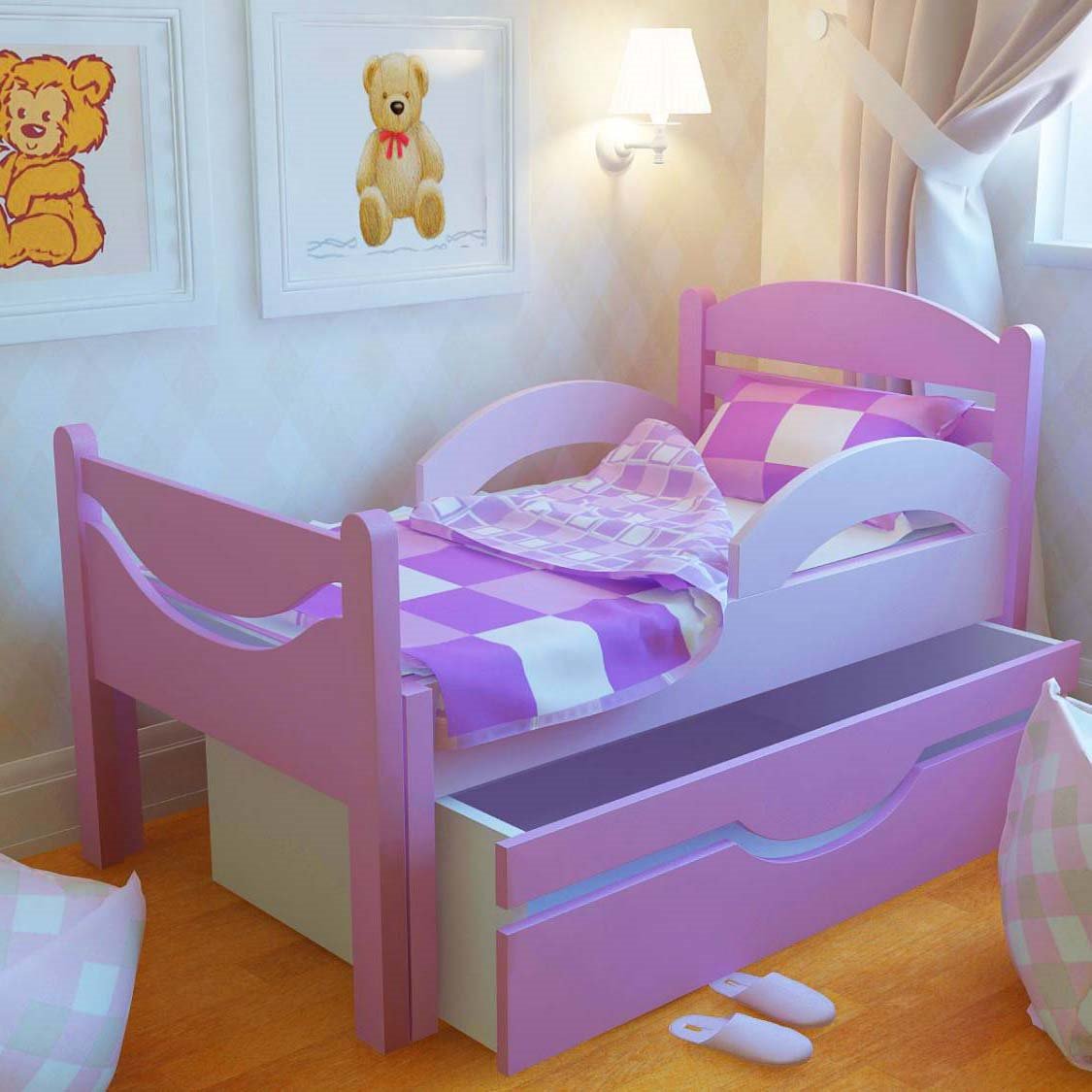 На фото: раздвижная кровать для ребенка
