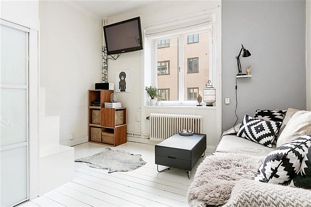 Небольшая квартира в скандинавском стиле - 25 квадратных метров