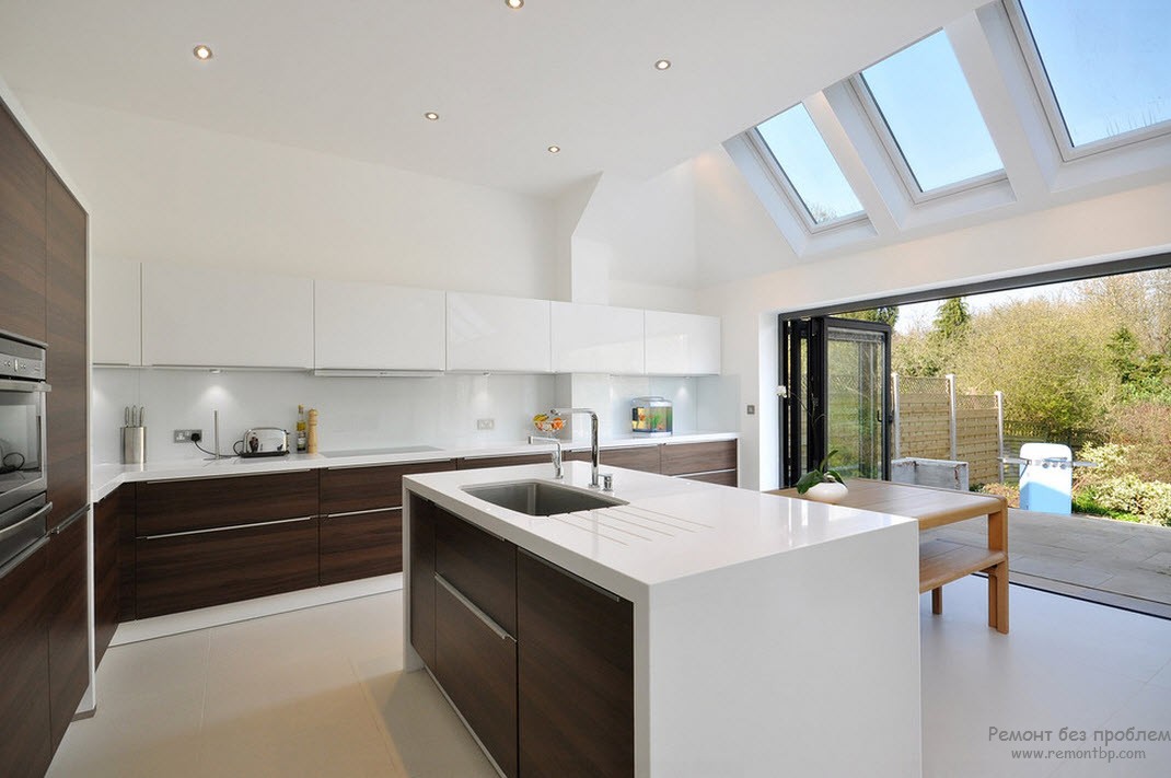 Интерьеры комнат в цветах венге