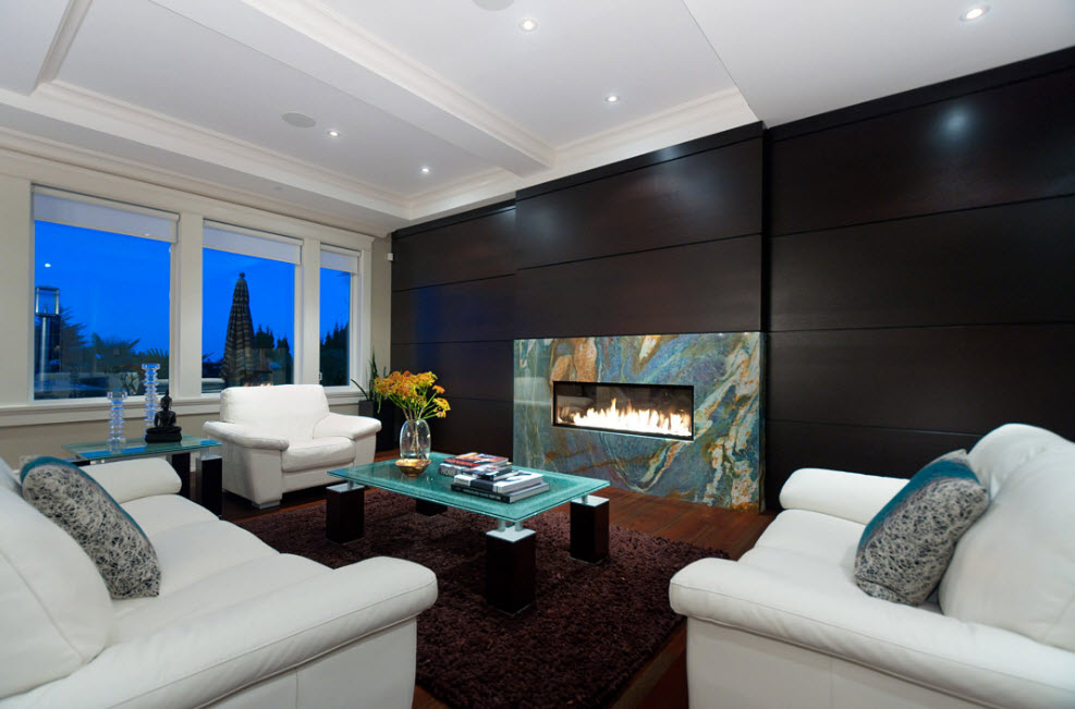 Интерьеры комнат в цветах венге