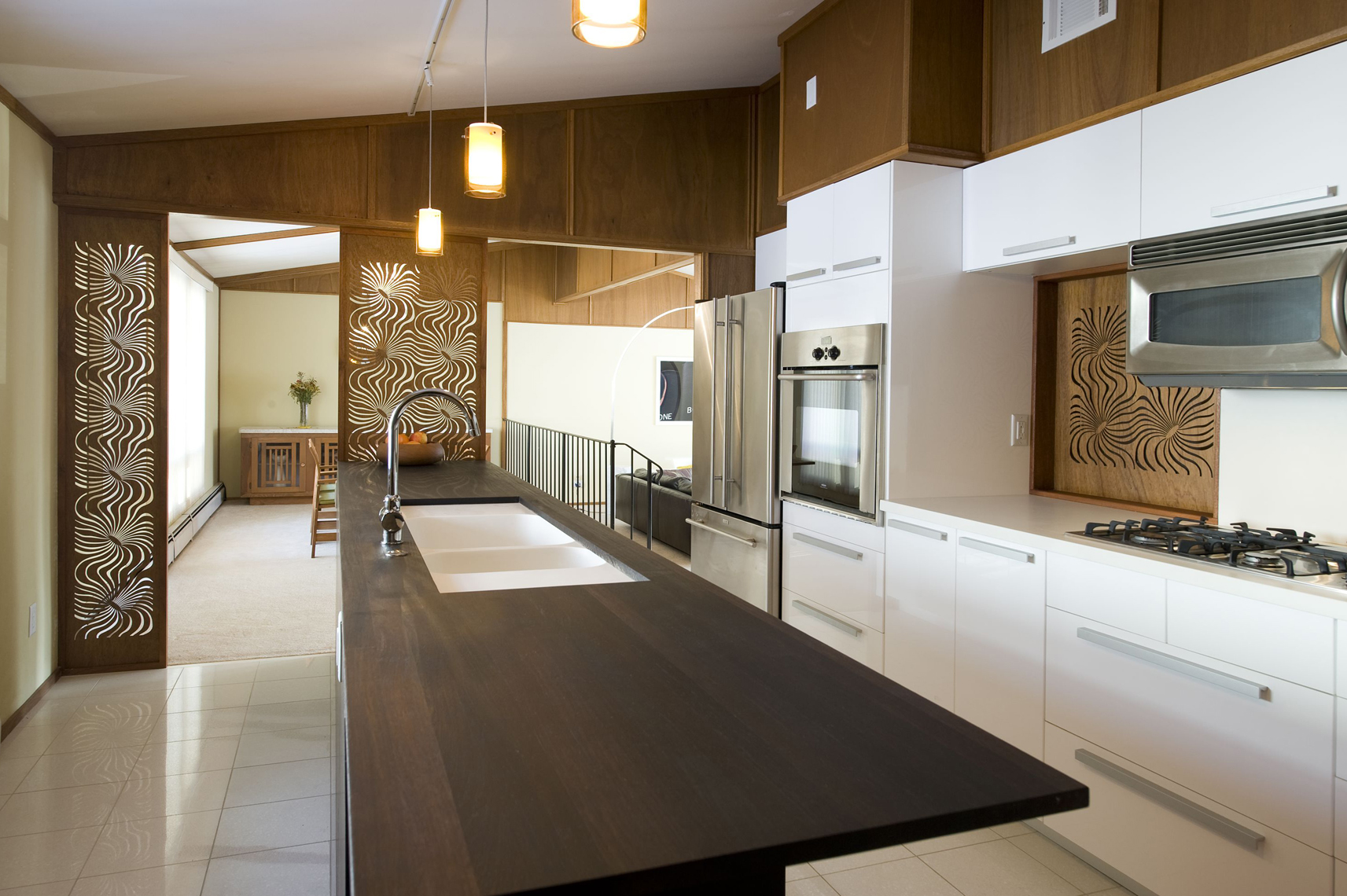 Интерьеры комнат в цветах венге