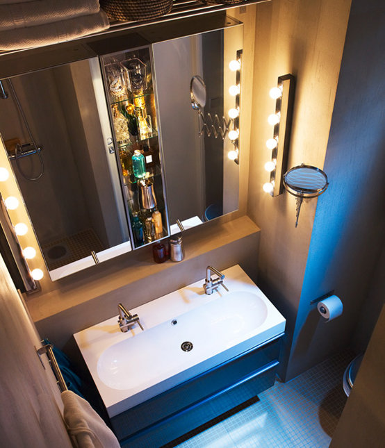Зеркало ИКЕА в интерьере ванной