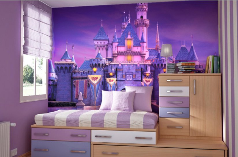 Детская комната в фиолетовых тонах