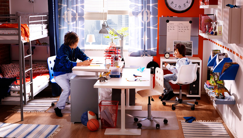 Оформление интерьера комнаты для подростка от ИКЕА