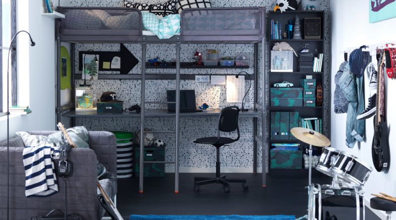 Оформление интерьера комнаты для подростка от ИКЕА
