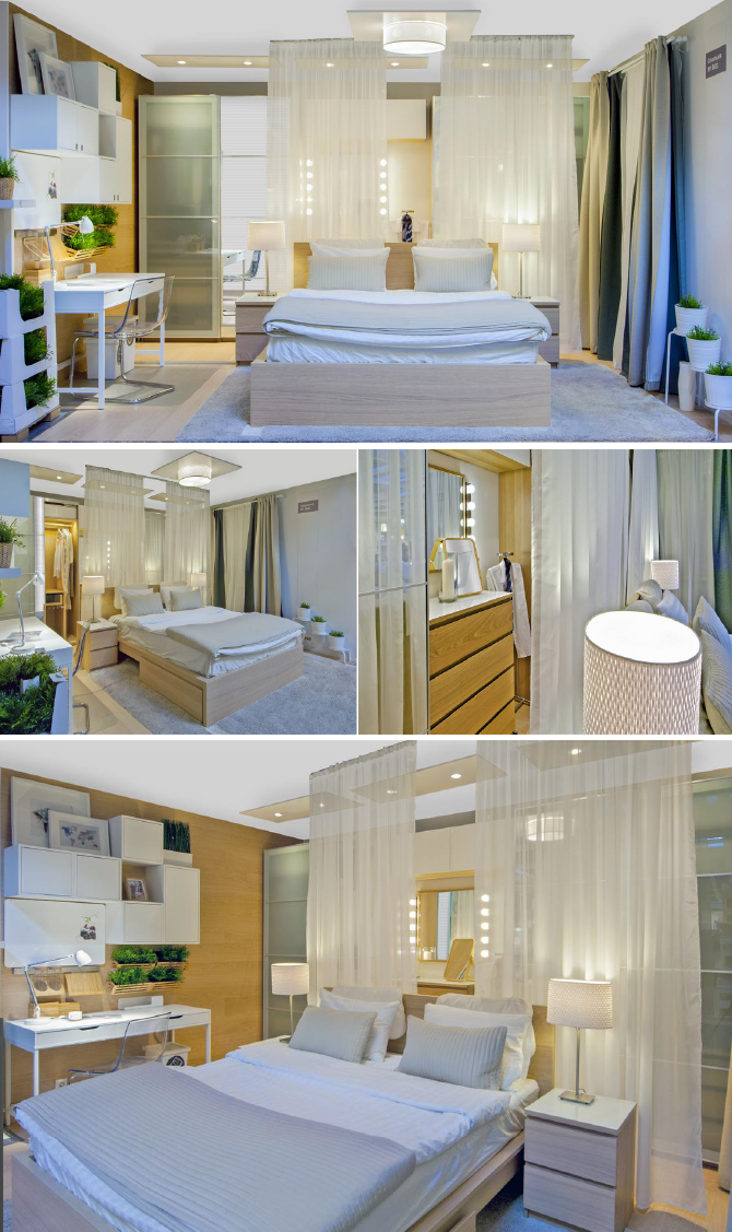 Новый интерьер спальни в светлых тонах