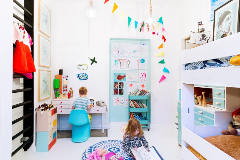 54 фото. Дизайн интерьера детской комнаты в стиле ИКЕА | okkatalog