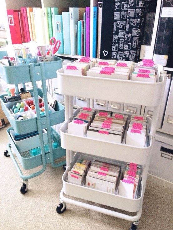 60 умных способов использования тележки ИКЕА РОСКУГ для домашнего хранения