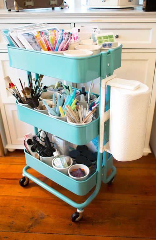 60 умных способов использования тележки ИКЕА РОСКУГ для домашнего хранения