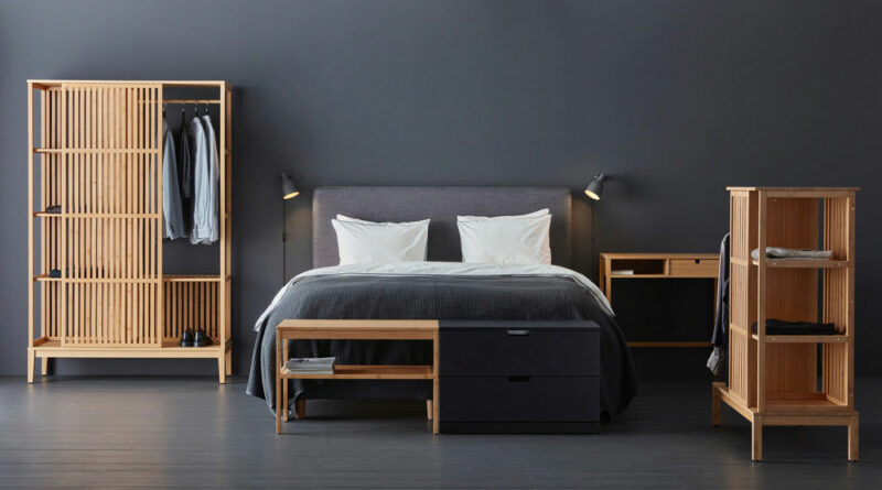 Организуйте свою спальню с помощью нового бамбукового гардероба ИКЕА НОРДКИЗА