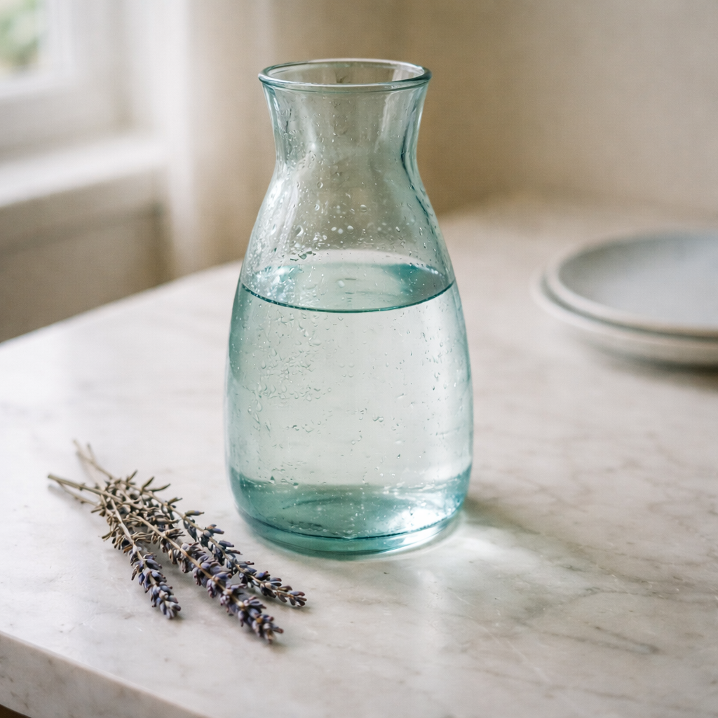 Графин SMÖRFISK светло-бирюзовый — крупный план