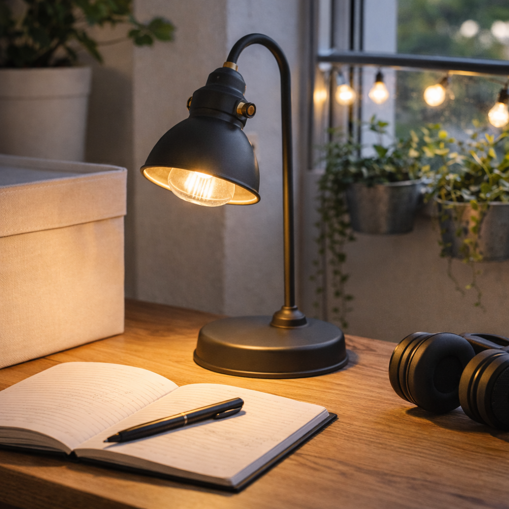 Настольная лампа TÄRNABY с регулировкой яркости на лоджии