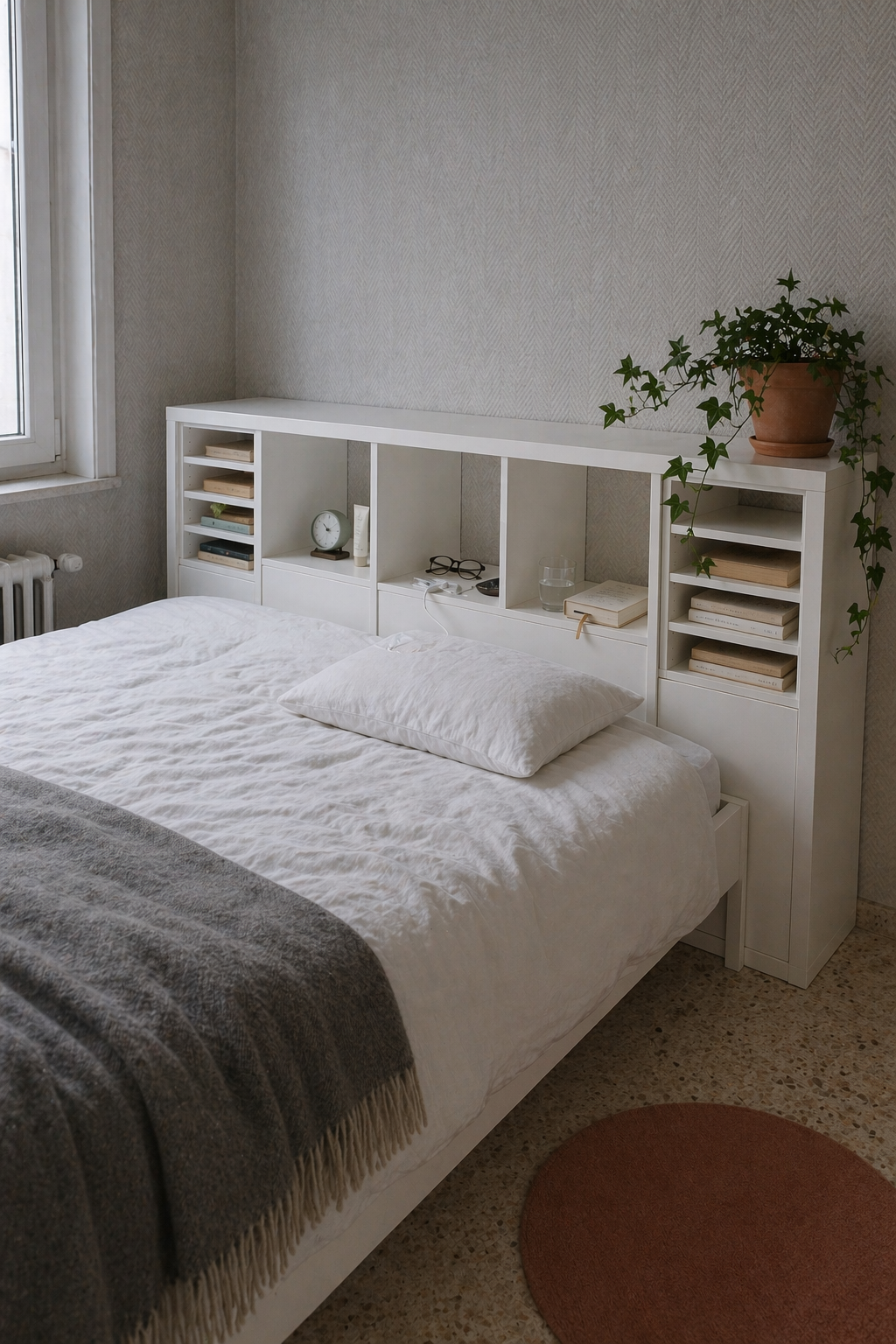 KALLAX 2×4 изголовье кровати