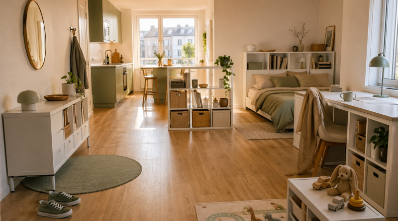 Пять DIY-переделок стеллажа KALLAX IKEA в разных комнатах: прихожая, кухня, спальня, офис, детская