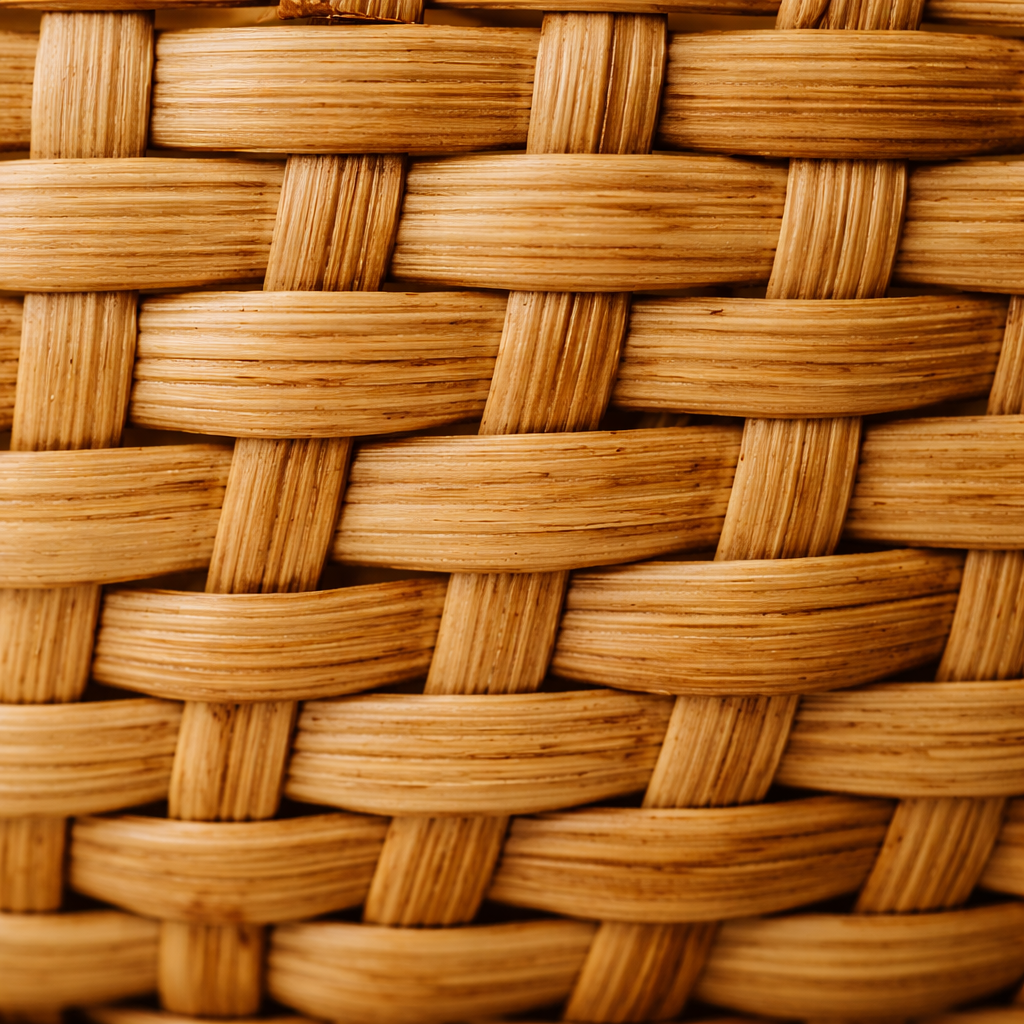 Макросъёмка плетения ротанговой корзины SMÖRFISK