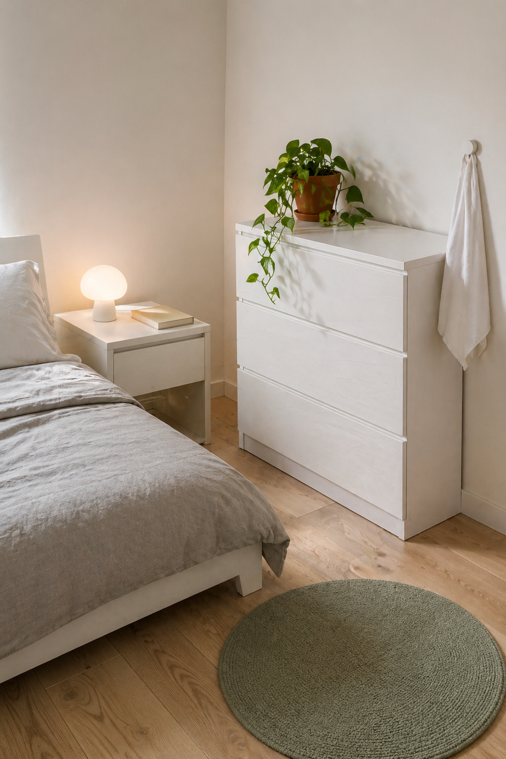 Комод IKEA MALM — минималистичный дизайн с закруглёнными краями