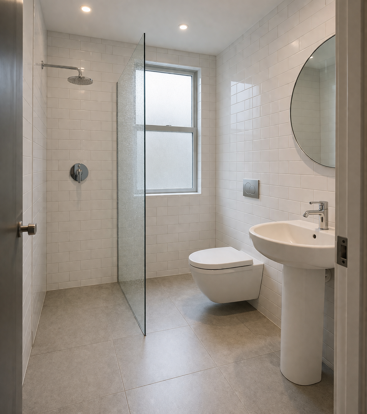 Открытая душевая кабина — душевой уголок