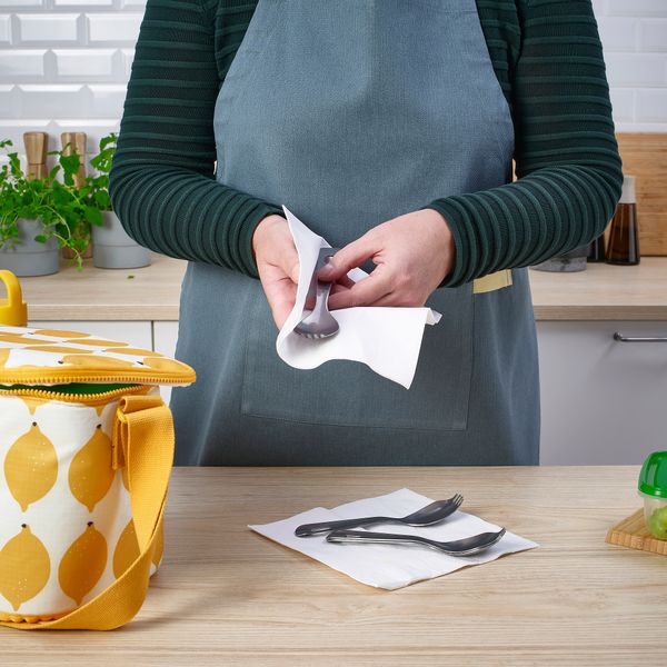 Ложка-вилка, нержавеющая сталь, 17 см IKEA NÄBBFISK 705.711.19 - схема-чертеж с размерами