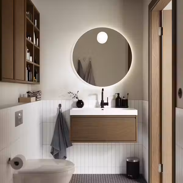 ÄNGSJÖN ЭНГШЁН / BACKSJÖN БАККШЁН Шкаф с ящиком/раковина/смеситель - фото 2