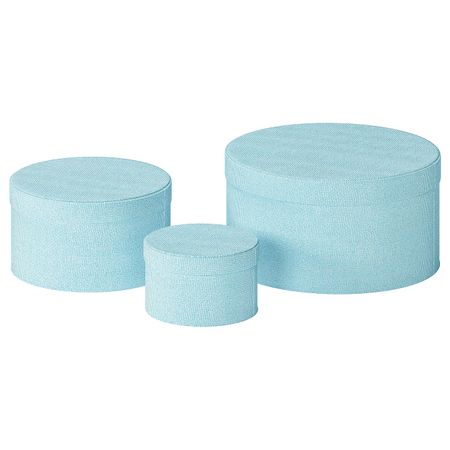 Коробка, 3 шт., синий IKEA КВАРНВИК 903.970.77