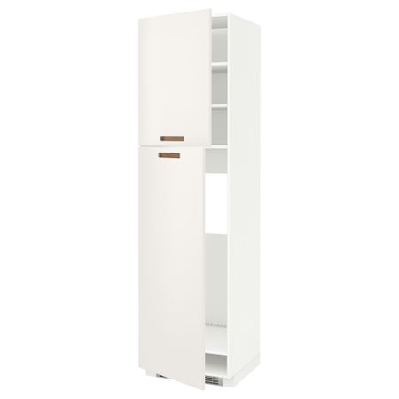 Высокий шкаф для холодильника, 2 дверцы МЕТОД, белый, Мэрста белый
