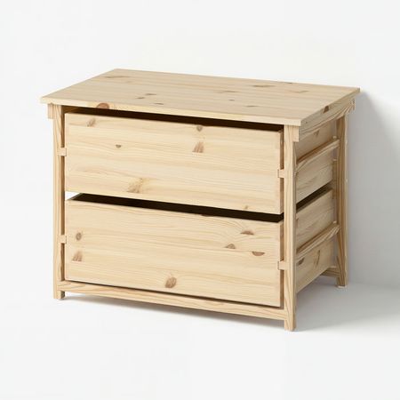 KRONÖREN Комод с 2 ящиками - сосна 76x48x55 см