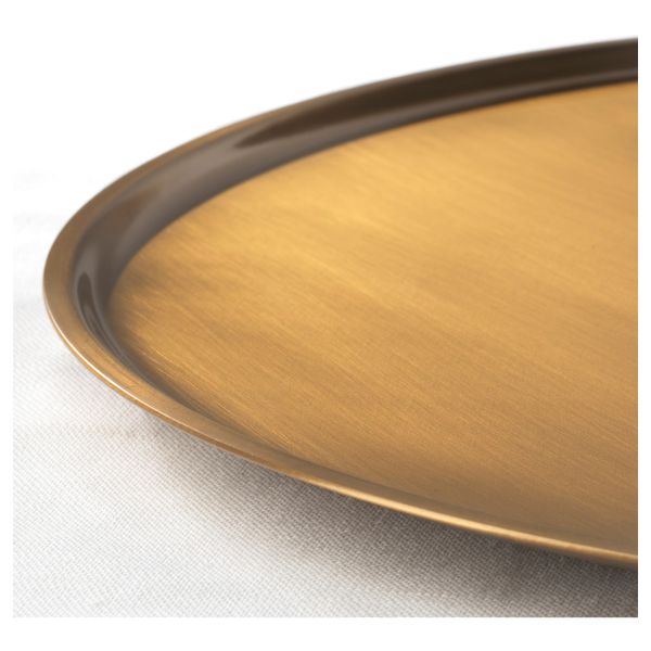 Тарелка для свечи БЕЛЕВАД, желтая медь (36 см) - схема-чертеж с размерами