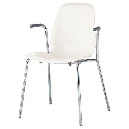 Легкое кресло ЛЕЙФ-АРНЕ, белый, Дитмар хромированный