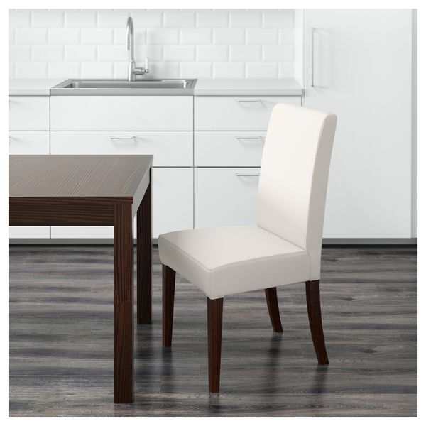 Стул ХЕНРИКСДАЛЬ, коричневый, Грэсбу белый - фото 5