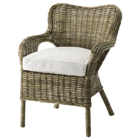 Кресло БЮХОЛЬМА / ЮПВИК, серый, белый