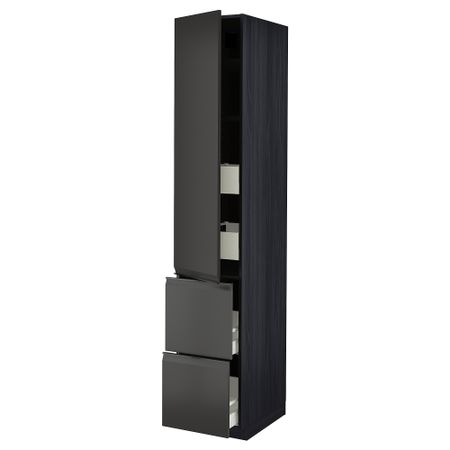 Высокий шкаф + полки, 4ящик, дверцы, 2фасада IKEA METOD МЕТОД, MAXIMERA МАКСИМЕРА 394.952.98