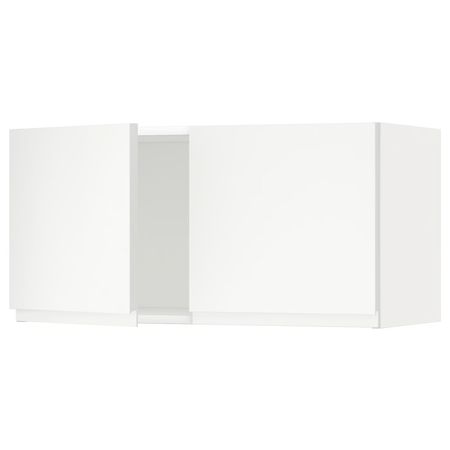METOD Навесной шкаф с 2 дверцами - белый/Voxtorp матовый белый 80x40 см