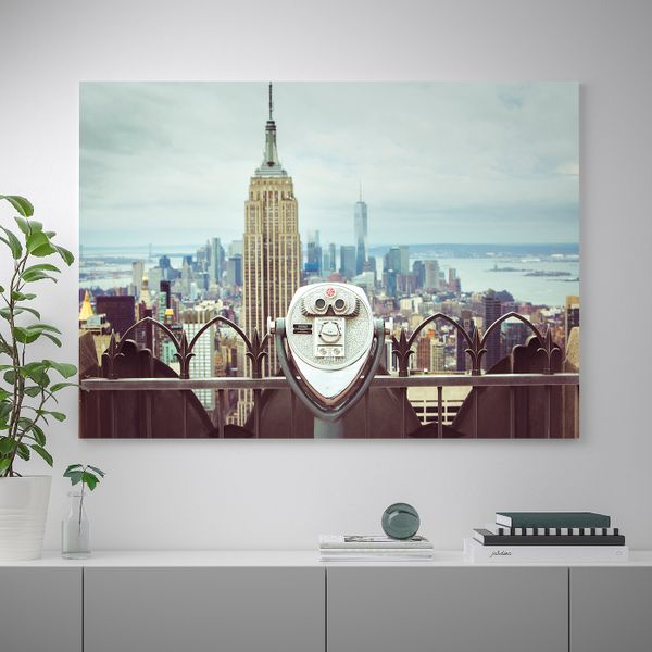 Картина с рамой, Смотровая площадка/цвет алюминия 140x100 см IKEA БЬЁРКСТА 992.978.27 - фото 2