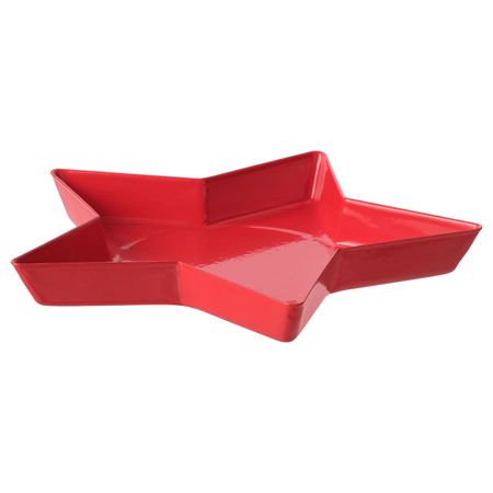 Тарелка для свечи, звезда, красный, 15 см IKEA ВИНТЕРФЕСТ 004.278.99