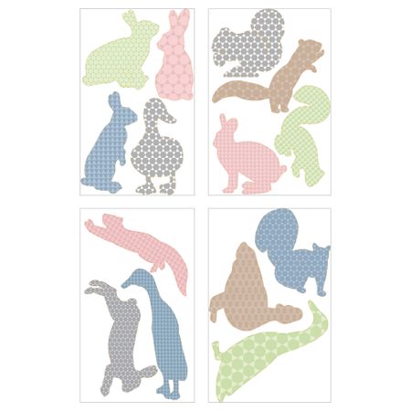 Декоративные наклейки КЛЭТТА, Звери и птицы