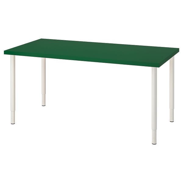 Стол, зеленый, белый 150x75 см IKEA LINNMON ЛИННМОН / OLOV ОЛОВ 593.355.29 - фото 1