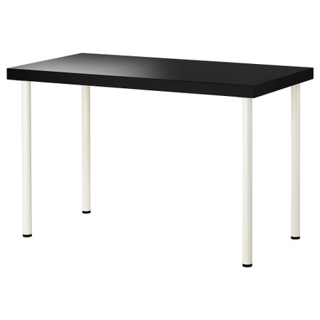 Стол ТОРНЛИДЕН / АДИЛЬС, черно-коричневый, белый (120x60 см)