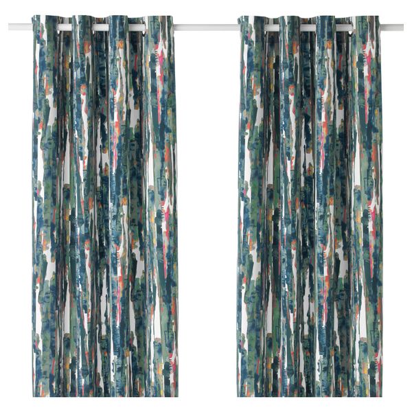 Гардины, 1 пара ГРЭСЛИЛЬЯ, разноцветный (145x300 см) - фото 1