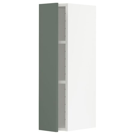 Шкаф навесной с полкой, белый/Бодарп серо-зеленый 20x80 см IKEA METOD МЕТОД 493.177.43