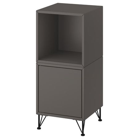EKET Комбинация шкафов с ножками - темно-серый/металлический чёрный 35x35x80 см