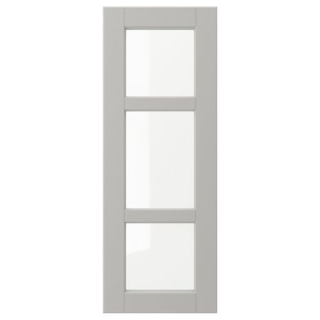 Стеклянная дверь, светло-серый 30x80 см IKEA LERHYTTAN ЛЕРХЮТТАН 704.615.78