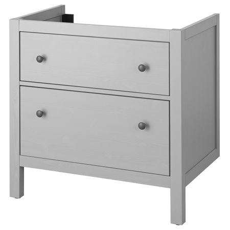 Шкаф для раковины с 2 ящ, серый 80x47x83 см IKEA HEMNES ХЕМНЭС 804.412.12