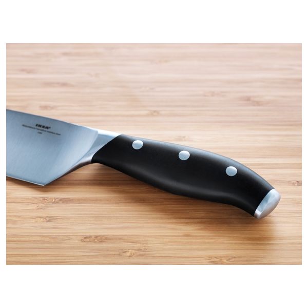 Нож поварской ЮННСАМ, темно-серый (16 см) - схема-чертеж с размерами