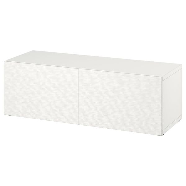 Стеллаж с дверьми, белый/Лаксвикен белый 120x42x38 см IKEA BESTÅ БЕСТО 294.419.65 - фото 1