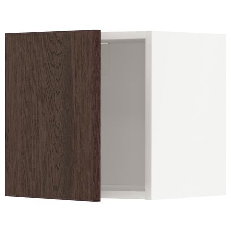 Навесной шкаф, белый/Синарп коричневый 40x40 см IKEA METOD МЕТОД 694.046.21