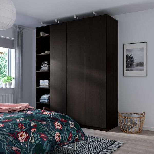 Дверца с петлями, дубовый шпон, черно-коричневая морилка 50x229 см IKEA REPVÅG РЕПВОГ 992.843.25 - фото 2