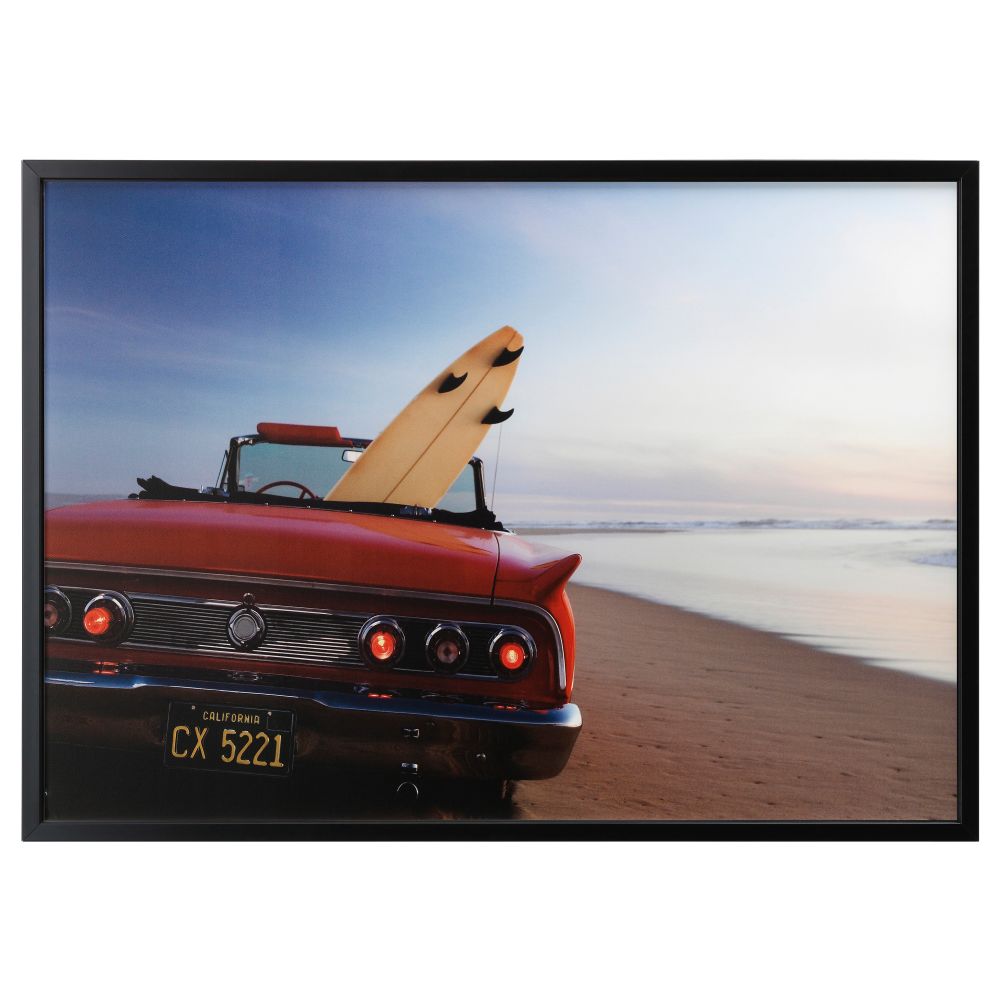 Картина с рамой БЬЁРКСТА, Дорога к пляжу, черный (140x100 см) - фото 1