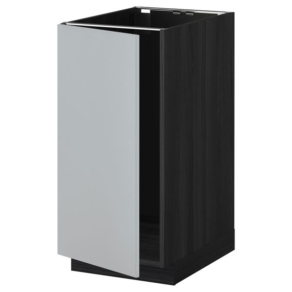 Напольный шкаф для мойки, мусорных контейнер МЕТОД, черный, Веддинге серый (40x60 см) - схема-чертеж с размерами
