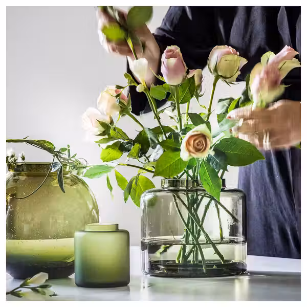 KONSTFULL КОНСТФУЛЛ Ваза - зелено-коричневый 16 см - фото 2