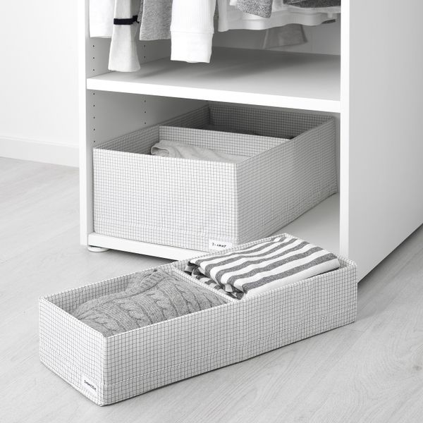 Ящик с отделениями, белый, серый 20x51x10 см IKEA СТУК 103.644.86 - фото 2